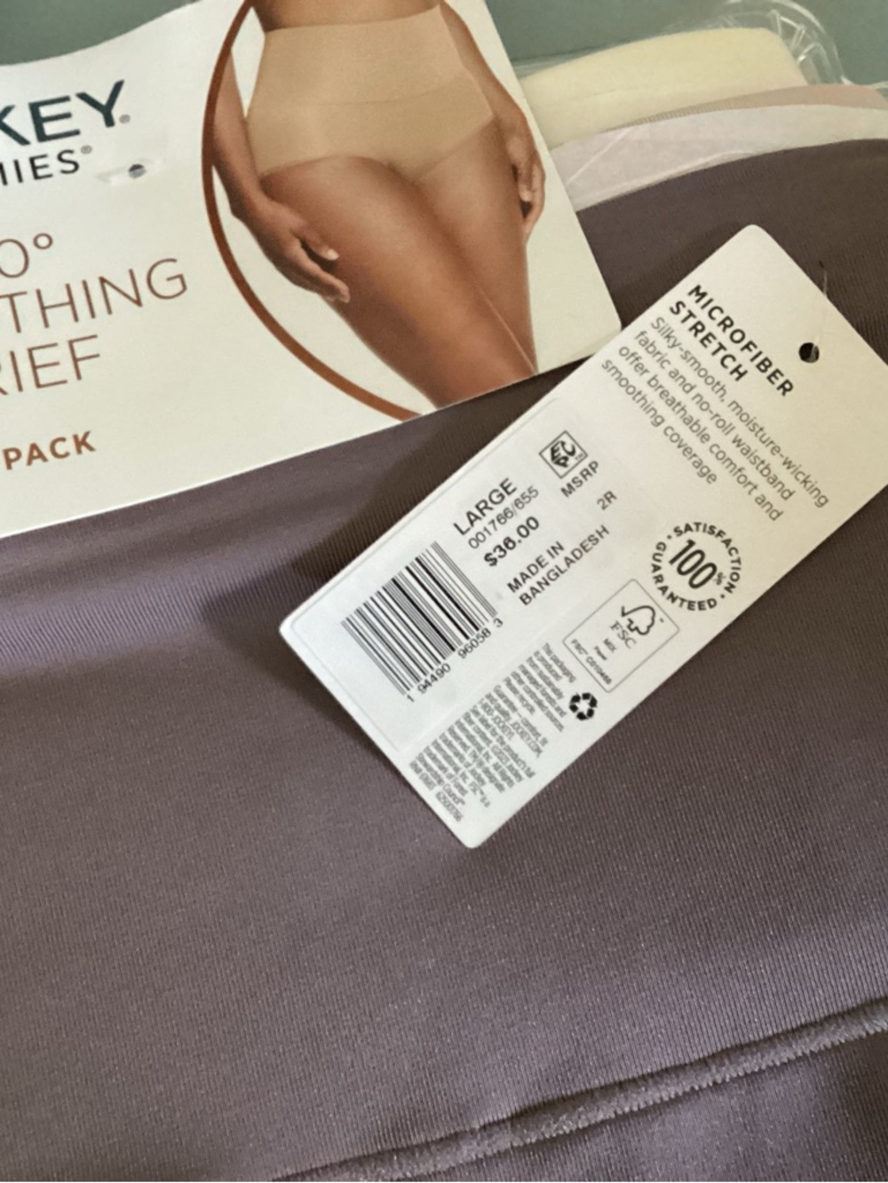 Jockey Skimmies Women’s ' 360° Smoothing Brief - Set of Three Size L NWT - Picture 4 of 7